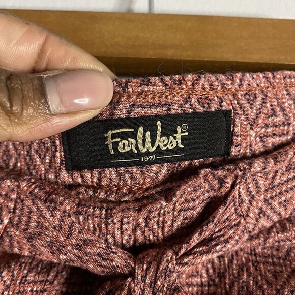 Farwest Women's Patterned High Waisted Tie Front Shorts - Picture 2 of 6